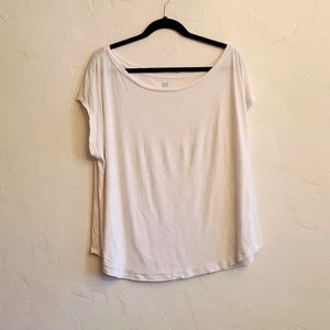 Gap lux scoopneck t shirt In white